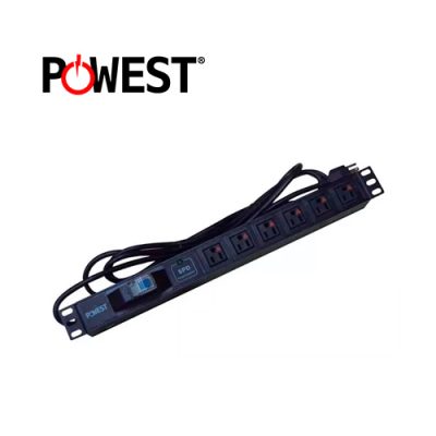 MULTITOMA HORIZONTAL POWEST NMULT-2289 PARA RACK DE 6 SALIDAS 120V 15A