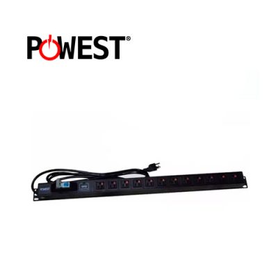 MULTITOMA VERTICAL POWEST NMULT-2290 PARA RACK DE 12 SALIDAS 120V 15A