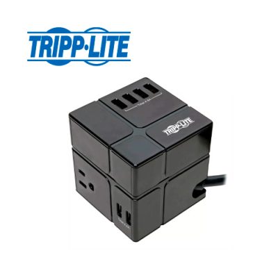 PROTECTOR DE VOLTAJE CUBE TRIPP-LITE TLP366CUBEUSBB 7.2A 3 TOMAS 120V 6xUSB