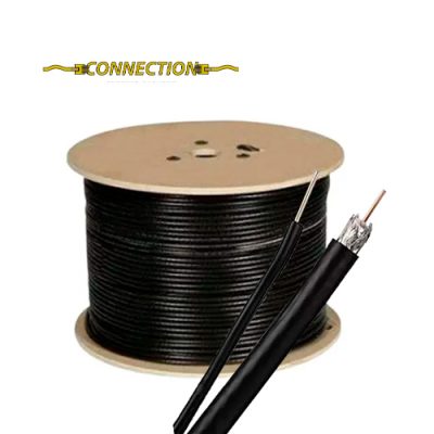 ROLLO DE CABLE COAXIAL CONNECTION RG6 75 OHM CON CABLE MENSAJERO 305MTS