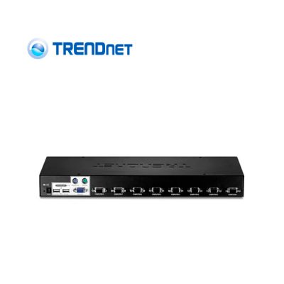 SWITCH KVM DE 8 PUERTOS USB TRENDNET TK-803R RACKEBLE (SIN CABLES)