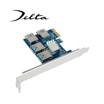 TARJETA PCI-E X1 COMPATIBLE X4, X8, X16 DE 4 PUERTOS USB 3.0