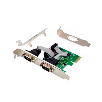 TARJETA PCI EXPRESS X1 DOS PUERTOS SERIALES DB9 RS-232 LOW PROFILE