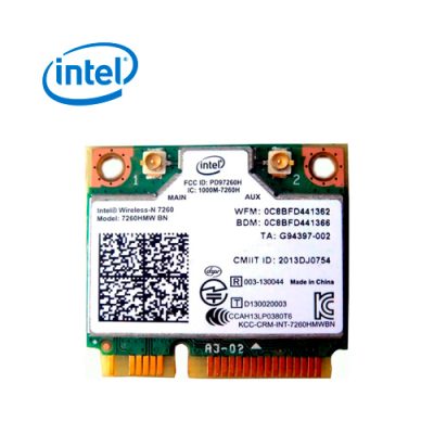 TARJETA WIRELESS N 7260 + BLUETHOOTH INTEL 04W3815 PCI-E MINI CARD HALF 300Mbps INTERNA LAPTOP