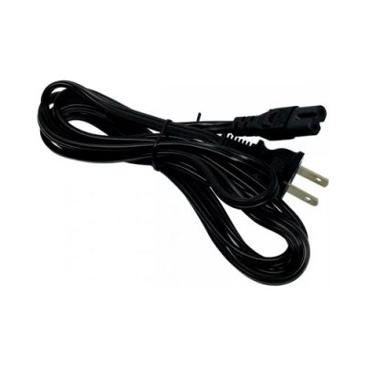 CABLE DE PODER TIPO 8 PARA EQUIPOS DE SONIDO VIDEO 1.20M COLOR NEGRO