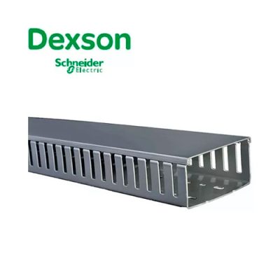 CANALETA PLÁSTICA RANURADA DEXSON P-0005 PVC 120 X 60MM GRIS ORGANIZADOR