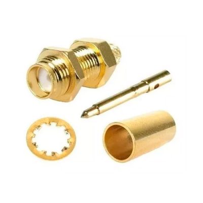 CONECTOR COAXIAL RP-SMA MACHO PARA CRIMPAR SOBRE CABLE RG58