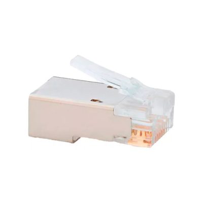 CONECTORES CAMBO PLUG RJ45 CAT5E EZ DE PASO BLINDADOS FUNDA 100u.