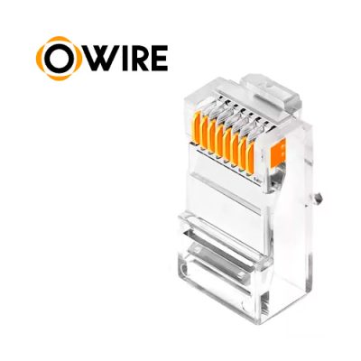 CONECTORES OWIRE PLUG RJ45 CAT5E PLASTICOS FUNDA 100u.