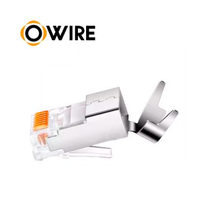 CONECTORES OWIRE PLUG RJ45 CAT6A BLINDADOS FUNDA 100u.