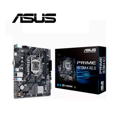 MAINBOARD ASUS H510M-K/R2.0 S1200 10ma. 11va. DDR4, VIDEO VGA HDMI DP, USB 3.2, 4xPCI-E, M.2, PS2