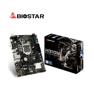 MAINBOARD BIOSTAR H310MHP S-1151 8va 9na Gen DDR4, VIDEO VGA, HDMI, USB 3.0, 2xPCI-E, PS2