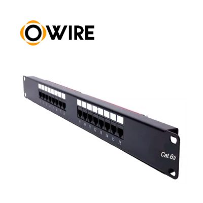 PATCH PANEL OWIRE CAT6A 16 PUERTOS PARA RACK 1U