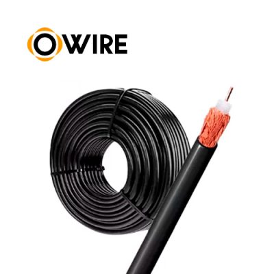 ROLLO DE CABLE COAXIAL OWIRE RG58 50 OHM NEGRO CCA 100mts.