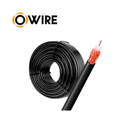 ROLLO DE CABLE COAXIAL OWIRE RG58 50 OHM NEGRO COBRE 100mts.