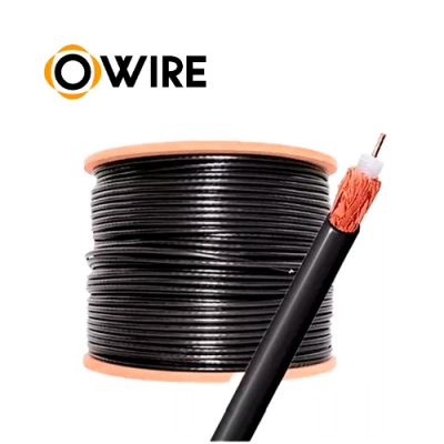 ROLLO DE CABLE COAXIAL OWIRE RG59 75 OHM NEGRO CCA 305mts.