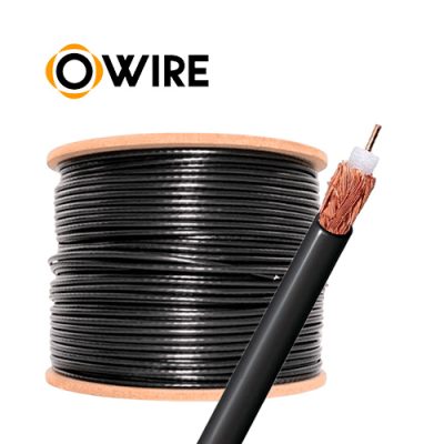 ROLLO DE CABLE COAXIAL OWIRE RG6 75 OHM NEGRO CCA 305mts.