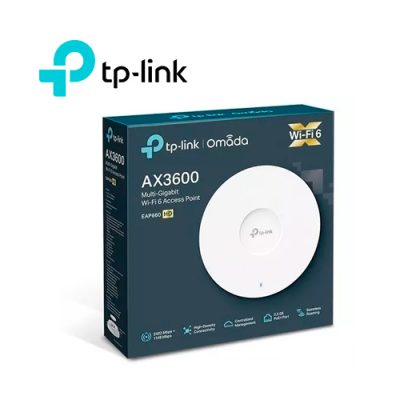 ACCESS POINT WIRELESS AX3600 TP-LINK EAP660 HD WIFI6 DUAL BAND MU-MIMO GIGABIT SOPORTA PoE MONTAJE EN TECHO