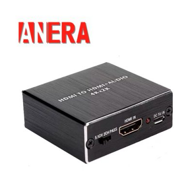 ADAPTADOR CONVERTIDOR DE AUDIO Y VIDEO DE HDMI A OPTICO SPDIF + 3.5MM + HDMI