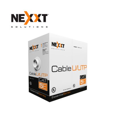 ROLLO DE CABLE U/UTP NEXXT AB355NXT41 CMX GRIS 24AWG CAT5E 100 mts.