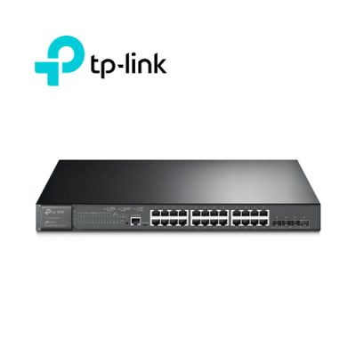 SWITCH TP-LINK TL-SG3428XMP ADMINISTRABLE L2 DE 24 PUERTOS 10/100/1000 POE+ 384W + 4 PUERTOS 10 GIGABIT SFP RACKEABLE