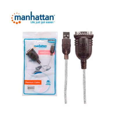 CABLE ADAPTADOR MANHATTAN PL-2303RA USB A SERIAL RS232 DB9 MACHO 45cm.