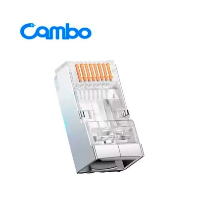 CONECTORES CAMBO PLUG RJ45 CAT6 EZ DE PASO BLINDADOS FUNDA 100u.