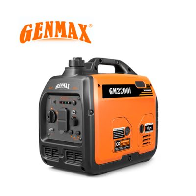 GENERADOR PORTATIL SILENCIOSO A GASOLINA GENMAX GM2200I DE 2200W 2 SALIDAS 120V, USB