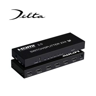 SPLITTER AMPLIFICADOR MULTIPLICADOR HDMI DE 4 ENTRADA A 2 SALIDAS 3D ULTRA HD 4K