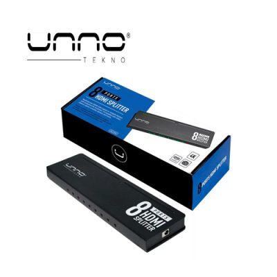 SPLITTER DE VIDEO HDMI UNNO 4K DE 1 ENTRADA A 8 SALIDAS METALICO