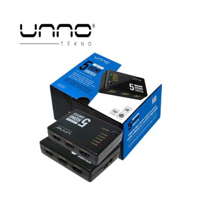 SPLITTER DE VIDEO HDMI UNNO 4K DE 5 ENTRADAS A 1 SALIDA