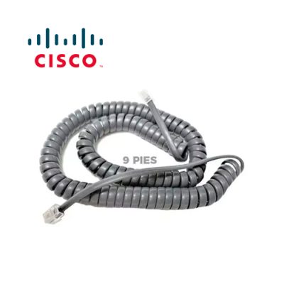 CABLE TIPO ESPIRAL PARA TELEFONO CISCO GRIS 9 PIES