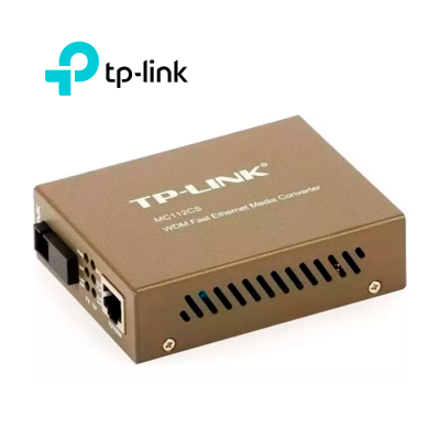 CONVERTIDOR DE MEDIO WDM TPLINK MC112CS FIBRA OPTICA MONOMODO CONECTOR SC