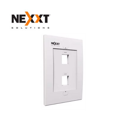 FACEPLATE DE 2 PUERTO NEXXT AW160NXT02 BLANCO TAPA PARA CAJA SOBREPUESTA