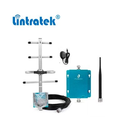 KIT AMPLIFICADOR CELULAR LINTRATEK AA23-CPA 3 BANDAS 850/1900/2100MHz 2G/3G/4G 70dB ANTENA OUT. YAGI 8dBi CABLE 10m + ANTENA IND. DOMO 5dBi AGC