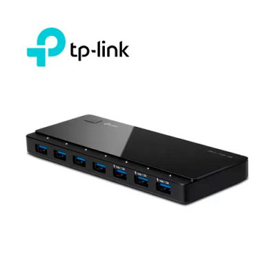 MINI HUB TP-LINK UH700 DE 7 PUERTOS USB 3.0 + 3 PUERTOS USB DE CARGA 1.5A CON FUENTE DE PODER