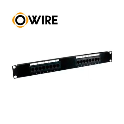 PATCH PANEL OWIRE CAT6 16 PUERTOS PARA RACK 1U