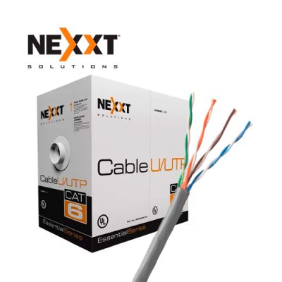 ROLLO DE CABLE U/UTP NEXXT AB356NXT41 CMX GRIS 24AWG CAT6 100 mts. CAJA