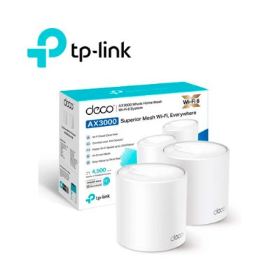 SISTEMA DE EXTENSIÓN WIFI 6 INALAMBRICO MESH AX3000 TP-LINK DECO X50 DOBLE BANDA MU-MIMO PUERTOS GIGABIT WPA3 2-PACK