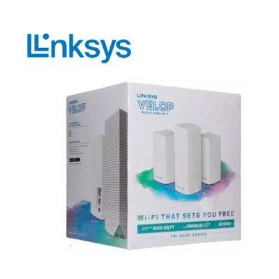 SISTEMA DE EXTENSIÓN WIFI INALAMBRICO LINKSYS VELOP VLP0203 AC4600 TRI BANDA 3 PACK