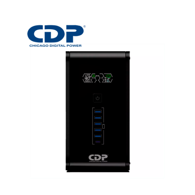 UPS CDP R-SMART1010 DE 1000VA 500W 10 TOMAS, 5xUSB3.0, 1XUSB-C CON LCD 120V