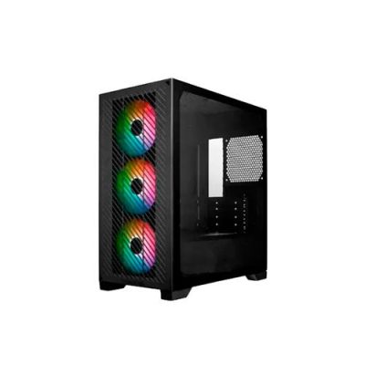 CASE GAMER MARVO CA-123 ATX MEDIA TORRE NEGRO CON LATERAL DE VIDRIO TEMPLADO ARGB LED