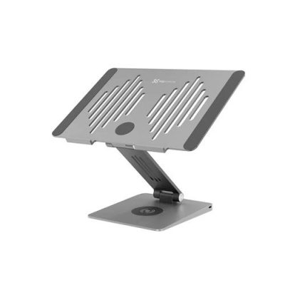 DOCKING STATION KLIP XTREME KDA-500 CON SOPORTE LAPTOP 15.6″ AJUSTABLE INCLINABLE Y BASE DE CARGA INALAMBRICA 3xUSB 3.0, USB-C, HDMI, SD