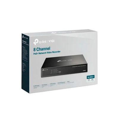 GRABADOR DE VIDEO NVR 8CH TP-LINK VIGI NVR1008H-8MP, 8 PUERTOS PoE UN PUERTO USB 2.0, HDMI, VGA, H.265+