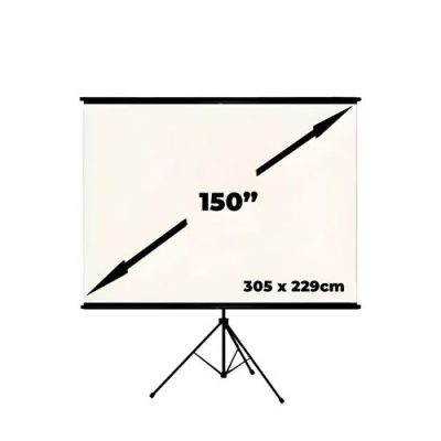 PANTALLA DE PROYECCION PP-27136 305 x 229cm 4:3 150″ TRIPODE MANUAL