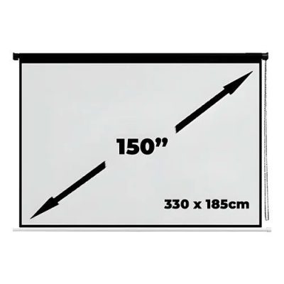 PANTALLA DE PROYECCION PP-28735 330 x 185cm 16:9 150″ MANUAL