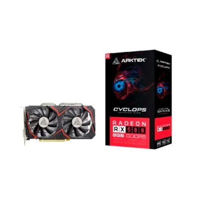 TARJETA DE VIDEO ARKTEK GAMING RX580 8GB PCI EXPRESS 3.0 GDDR5 DISPLAY PORT, HDMI