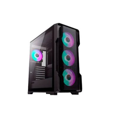 CASE GAMER GAMEMAX SIEGE-BK ATX MEDIA TORRE NEGRO CON TAPA TRASLUCIDA SIN FUENTE