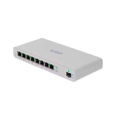 SWITCH UBIQUITI UNIFI UISP-S ADMINSITRABLE L2 8 PUERTOS GIGABIT 10/100/1000 PoE PASIVO 27V 110W + 1 PUERTO GIGABIT SFP