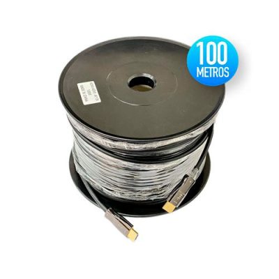CABLE DE VIDEO DE FIBRA OPTICA DELTA 4K HDMI V2.0 DE 100mts.